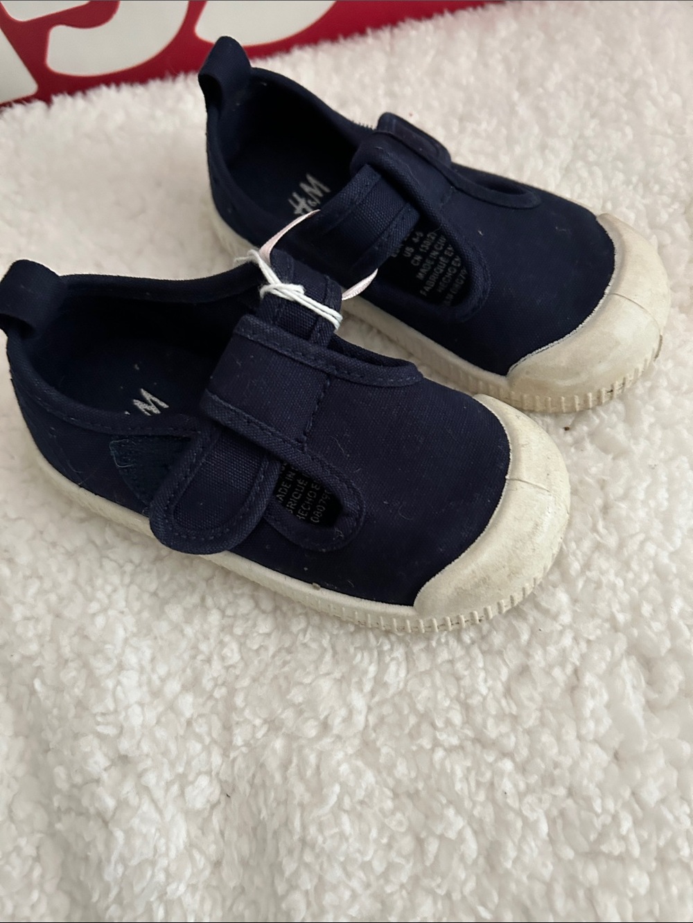 H&M Navy and White Canvas  Kids Sneakers